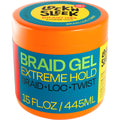 LOCK'N SLEEK Braid Gel (15 oz) - Extreme Hold, Flake-Free, High Shine Edge Control
