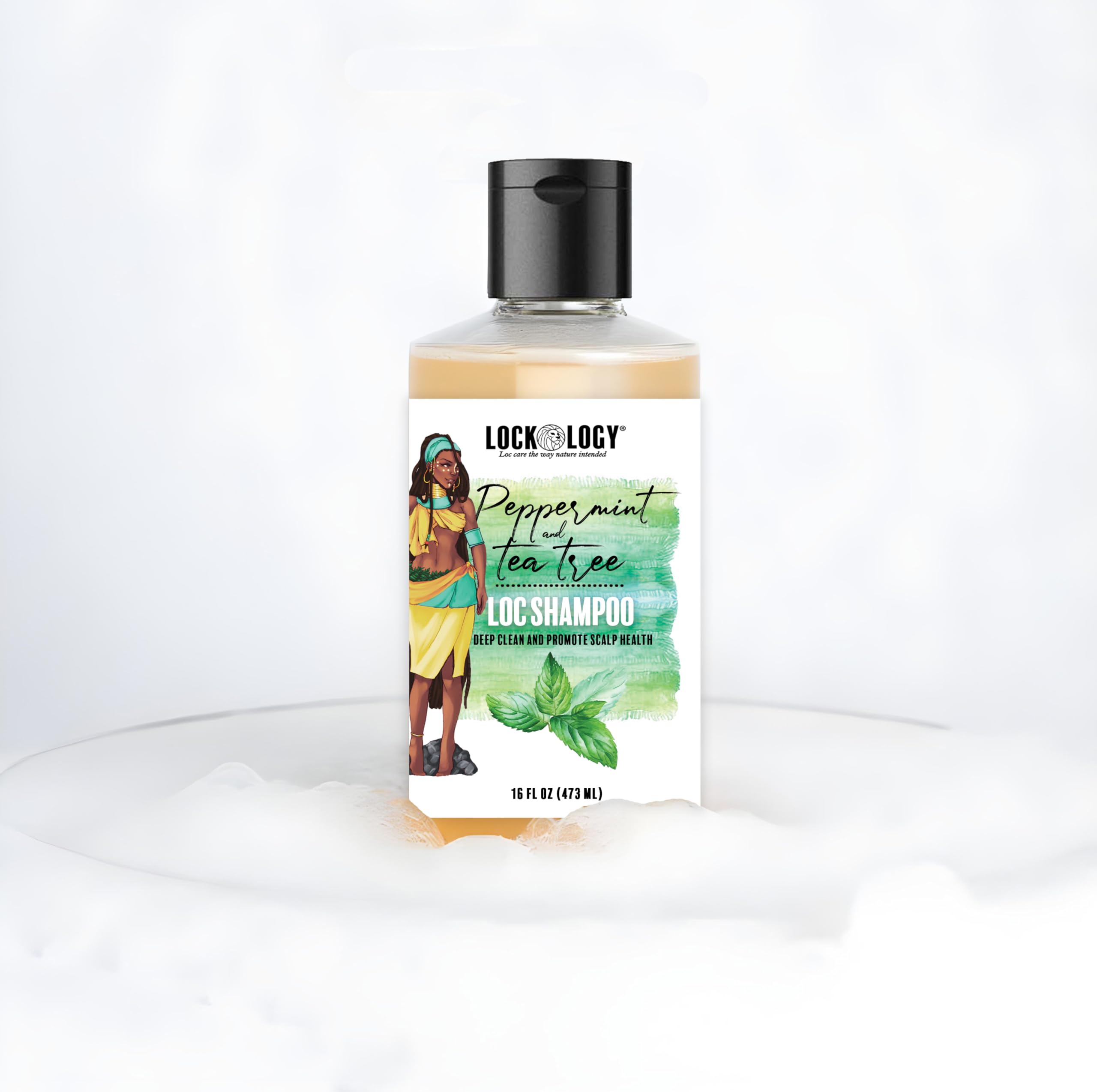 Lockology Loc Shampoo – Organic Peppermint Tea Tree Dreadlock Cleanser for Scalp and Locs