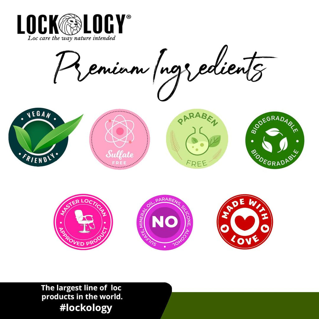 Lockology Loc Shampoo – Organic Peppermint Tea Tree Dreadlock Cleanser for Scalp and Locs