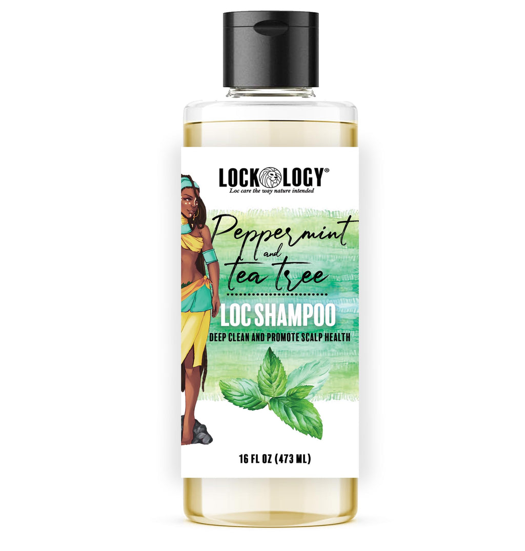 Lockology Loc Shampoo – Organic Peppermint Tea Tree Dreadlock Cleanser for Scalp and Locs