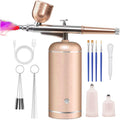 LOISVI Airbrush Kit with Compressor – 48 PSI Cordless USB Rechargeable, 0.3mm Nozzle for Nail Art, Makeup & Cake Decorating