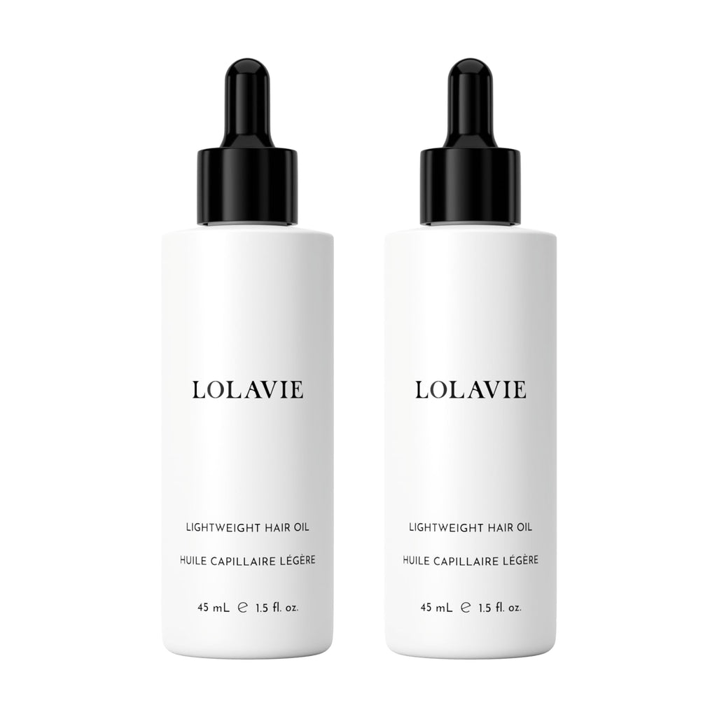 LolaVie Lightweight Hair Oil — 2 Pack (1.5 oz each) | Weightless Shine, Frizz Reduction, Color Safe