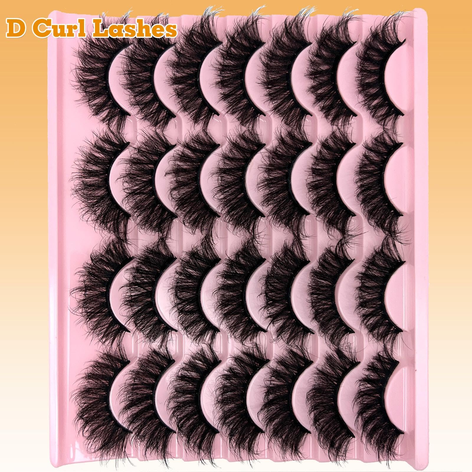 loladook Strip Lashes Mink Dramatic Long 5D – 20mm Wispy D-Curl Bulk Pack (M39)