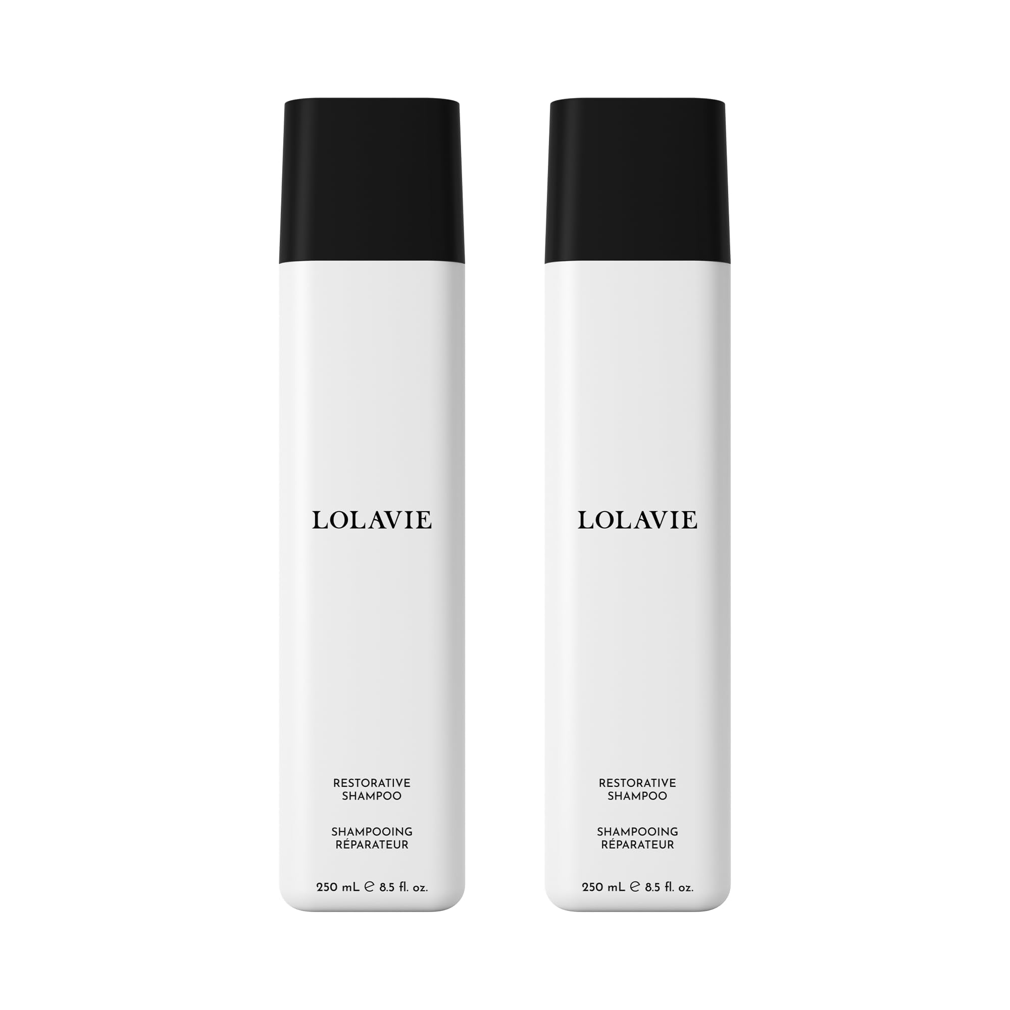 LolaVie Restorative Shampoo – 2-Pack, Repairs Damage, Reduces Breakage & Frizz, 12x Softer Hair