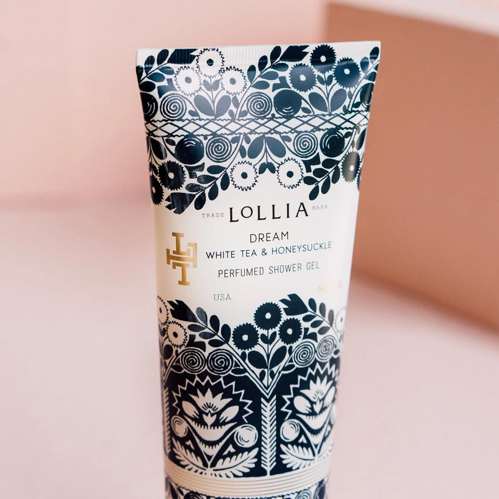 LOLLIA Dream Shower Gel | White Tea & Honeysuckle, 8 oz