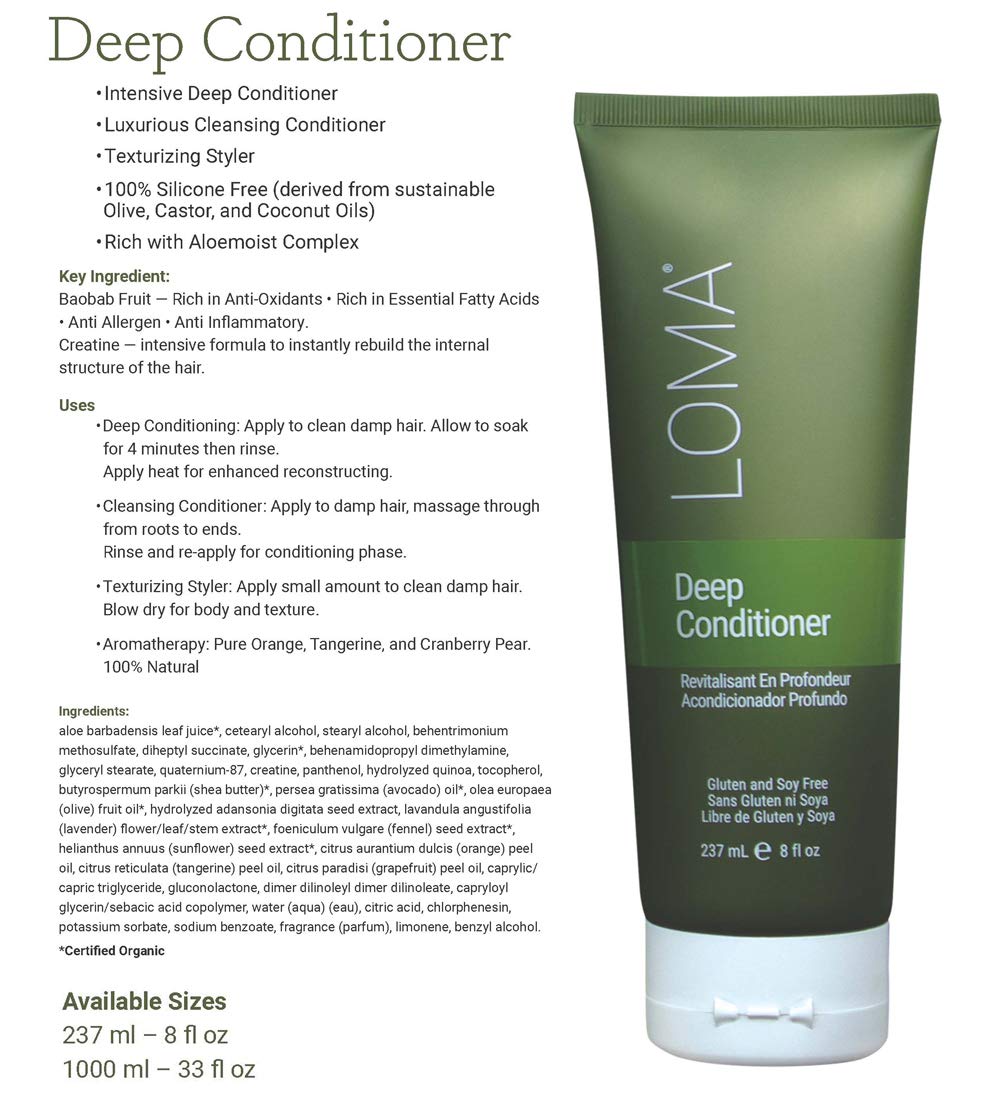 Loma Deep Conditioner 33 Fl Oz – Moisture, Shine, Gluten-Free