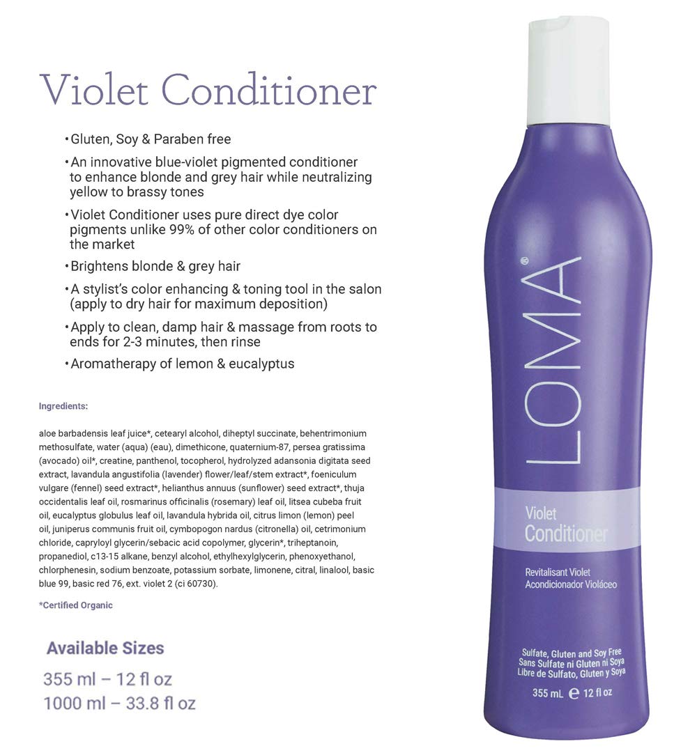 Loma Violet Conditioner 12 oz — Sulfate, Gluten & Paraben Free