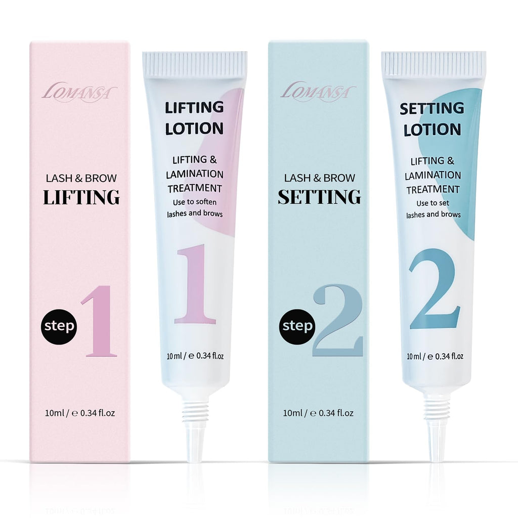 Lomansa Lash Lifting & Fixing Lotion – DIY Home Lash Lift with Precision Slim-Tip Tube