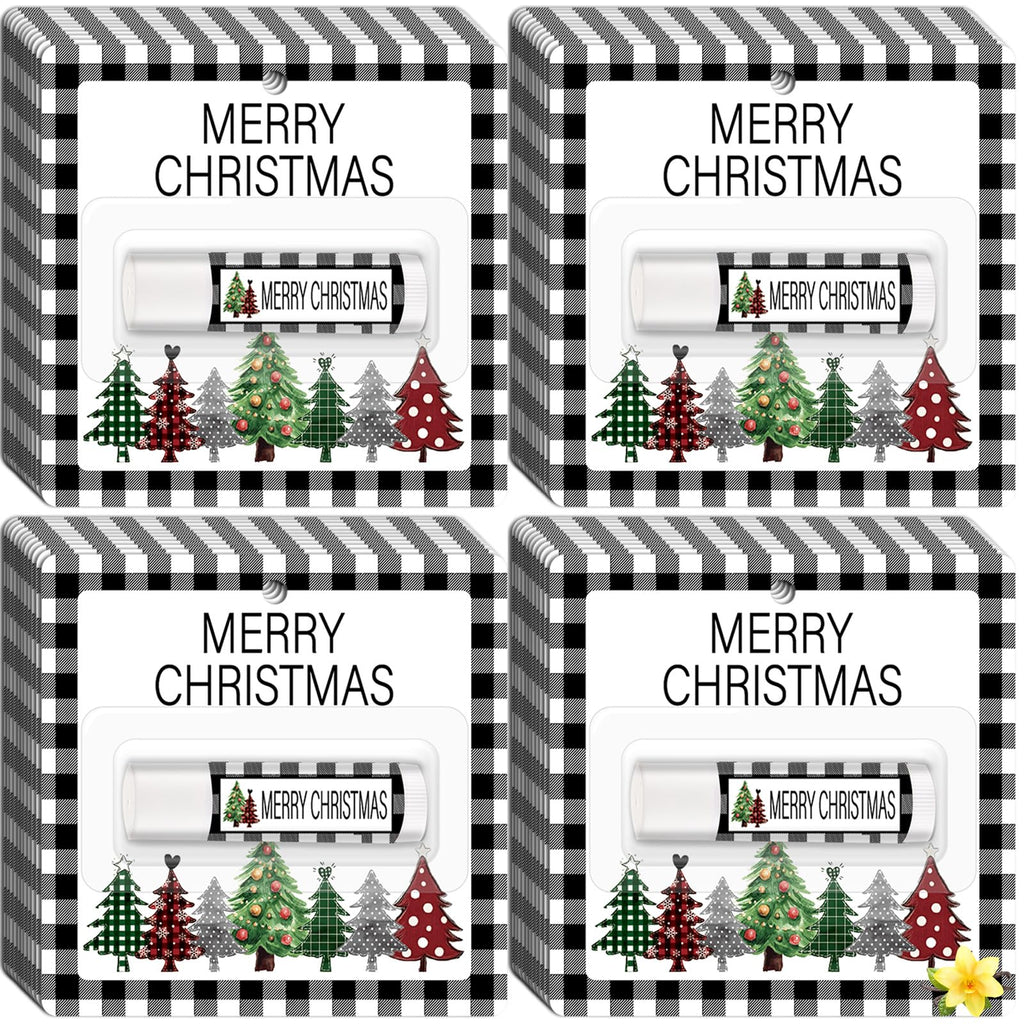 Lonfliness 50-Pack Christmas Lip Balm Gift Set – Moisturizing Lip Care for Holidays, Party Favors & Stocking Stuffers