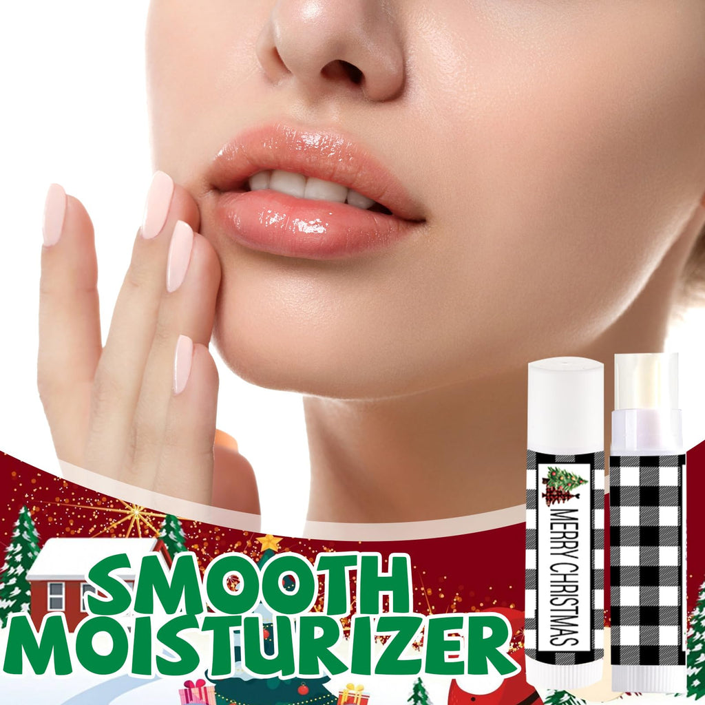 Lonfliness 50-Pack Christmas Lip Balm Gift Set – Moisturizing Lip Care for Holidays, Party Favors & Stocking Stuffers