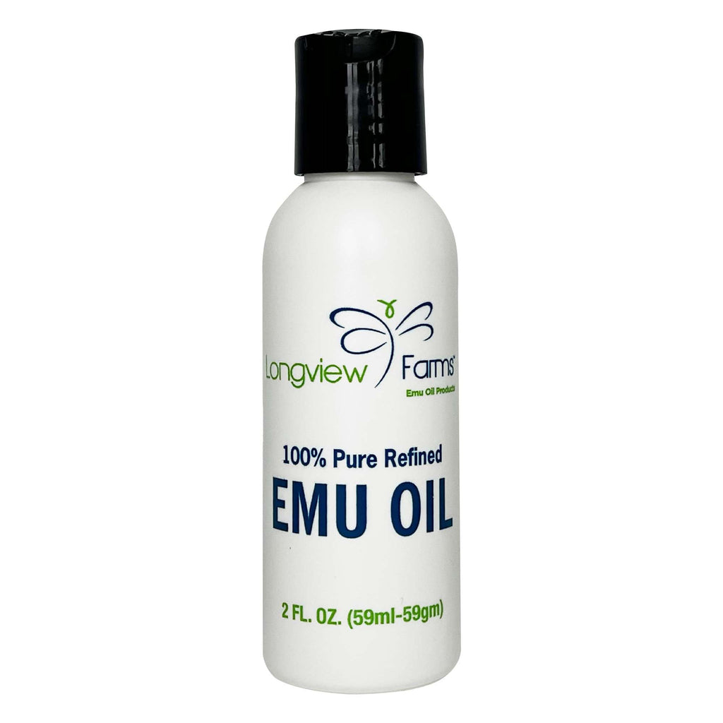 Longview Farms Emu Oil – 100% Pure, Refined Emu Oil for Skin & Hair | 2 Fl. Oz
