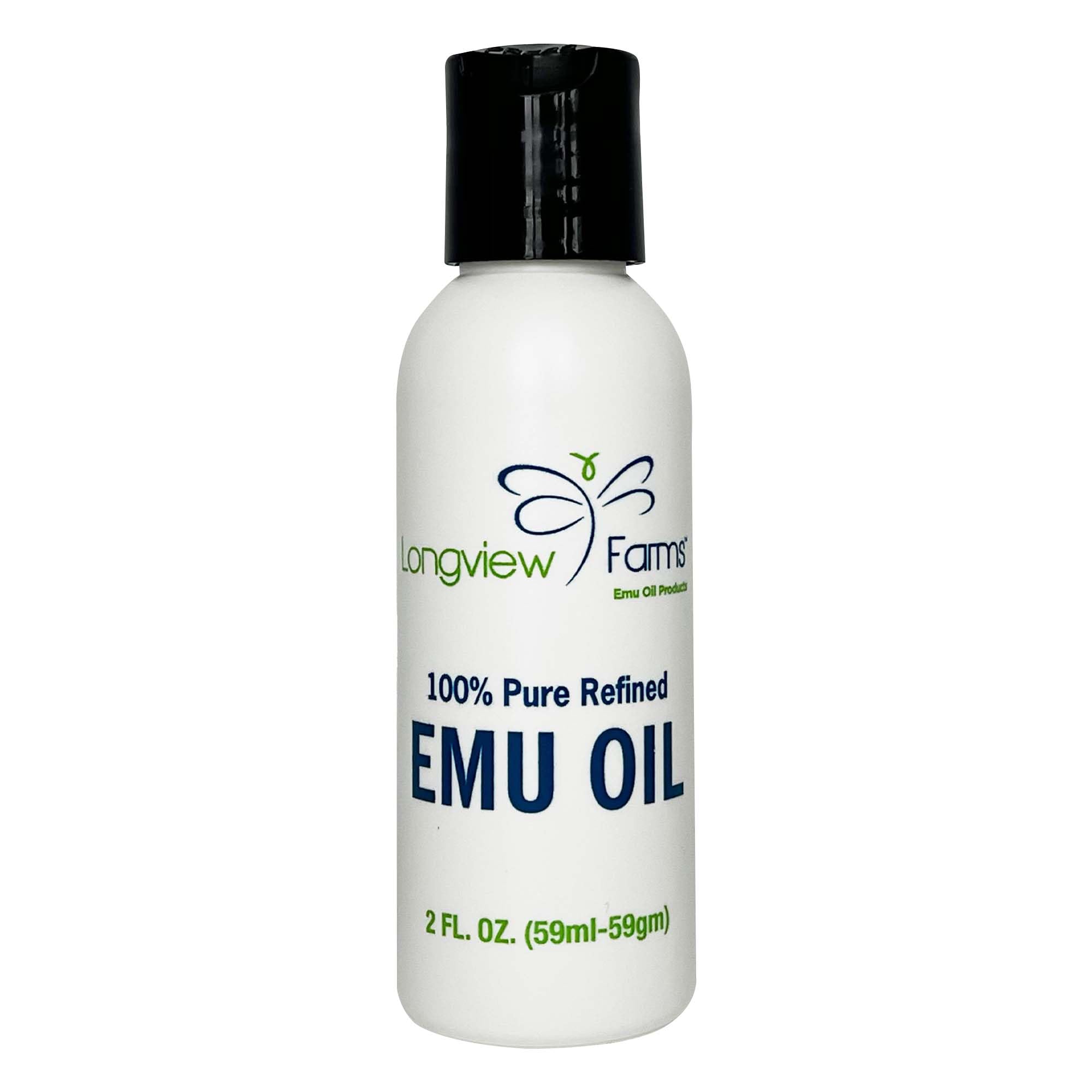 Longview Farms Emu Oil – 100% Pure, Refined Emu Oil for Skin & Hair | 2 Fl. Oz