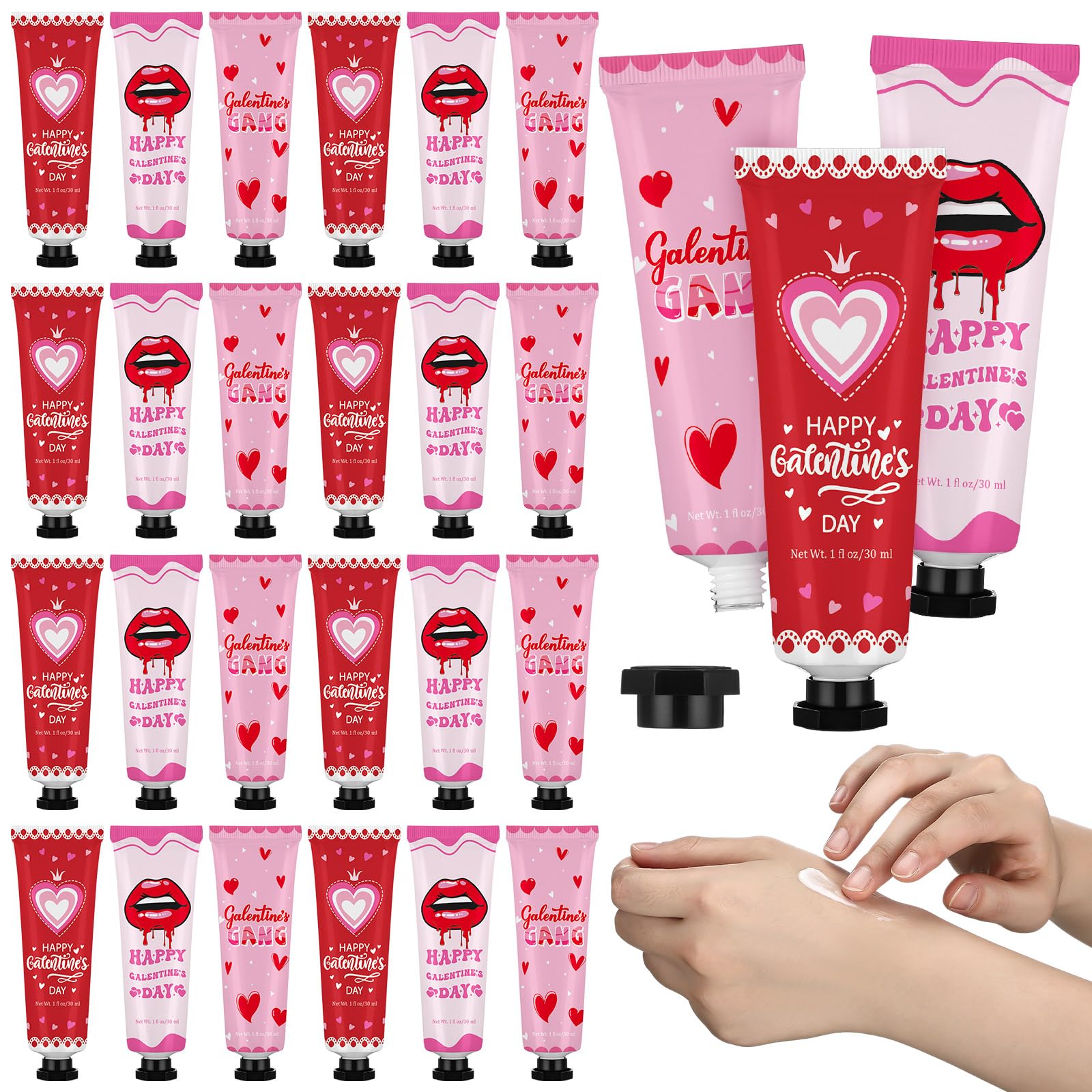 Loopeer 24 Pcs Hand Cream Gift Set – Galentine's Day & Travel-Size Moisturizing Lotion for Women Friends