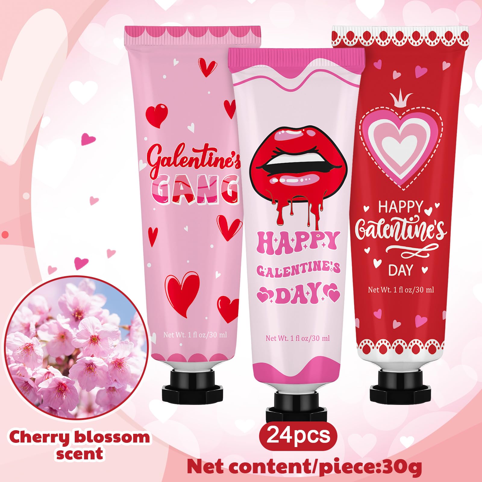 Loopeer 24 Pcs Hand Cream Gift Set – Galentine's Day & Travel-Size Moisturizing Lotion for Women Friends