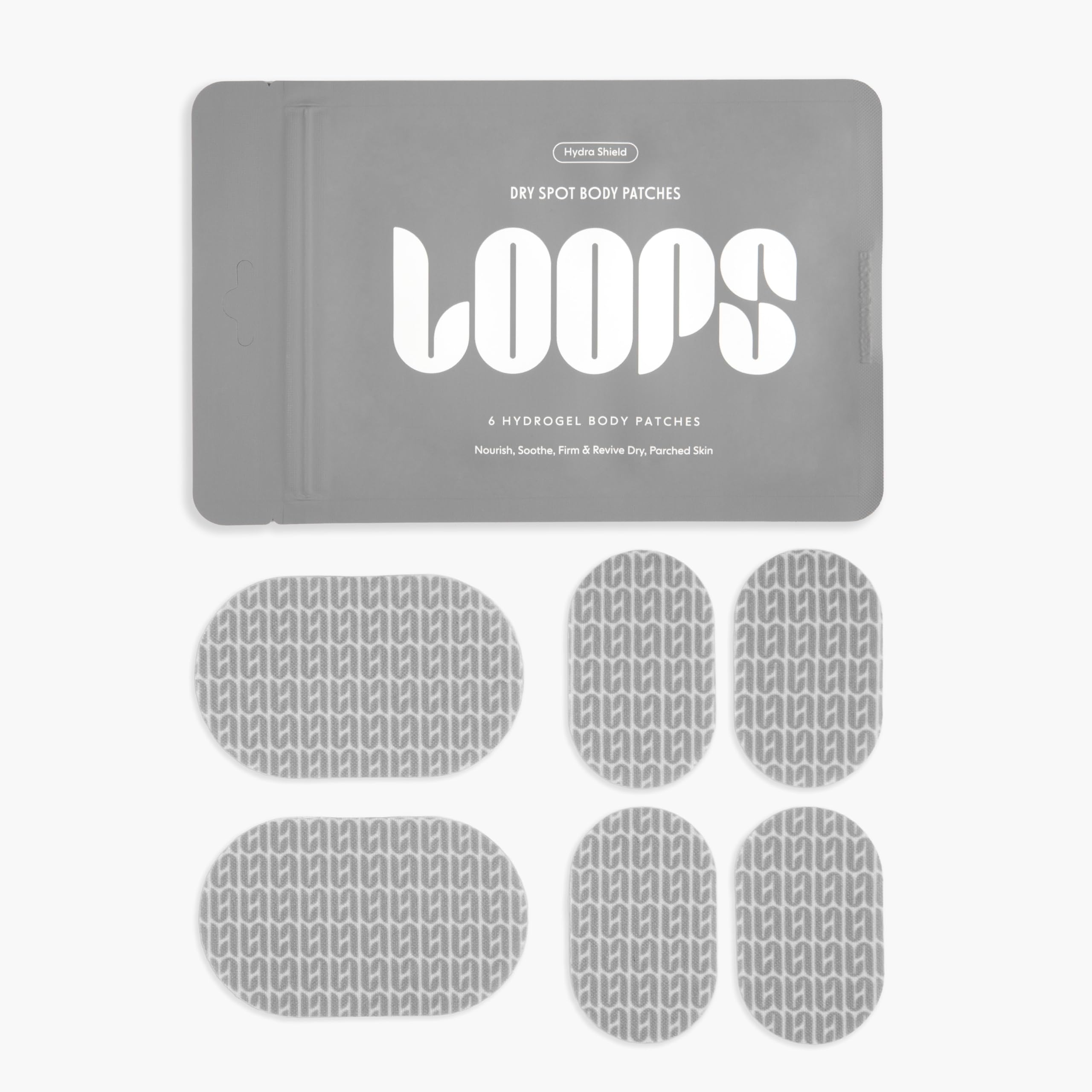 LOOPS HydraShield Hydrating Hydrogel Body Patches – Deep Moisture & Elasticity (Pack of 6)