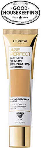 L'Oreal Paris Age Perfect Radiant Serum Foundation SPF 50 – Golden Honey | Hydration & Light Coverage