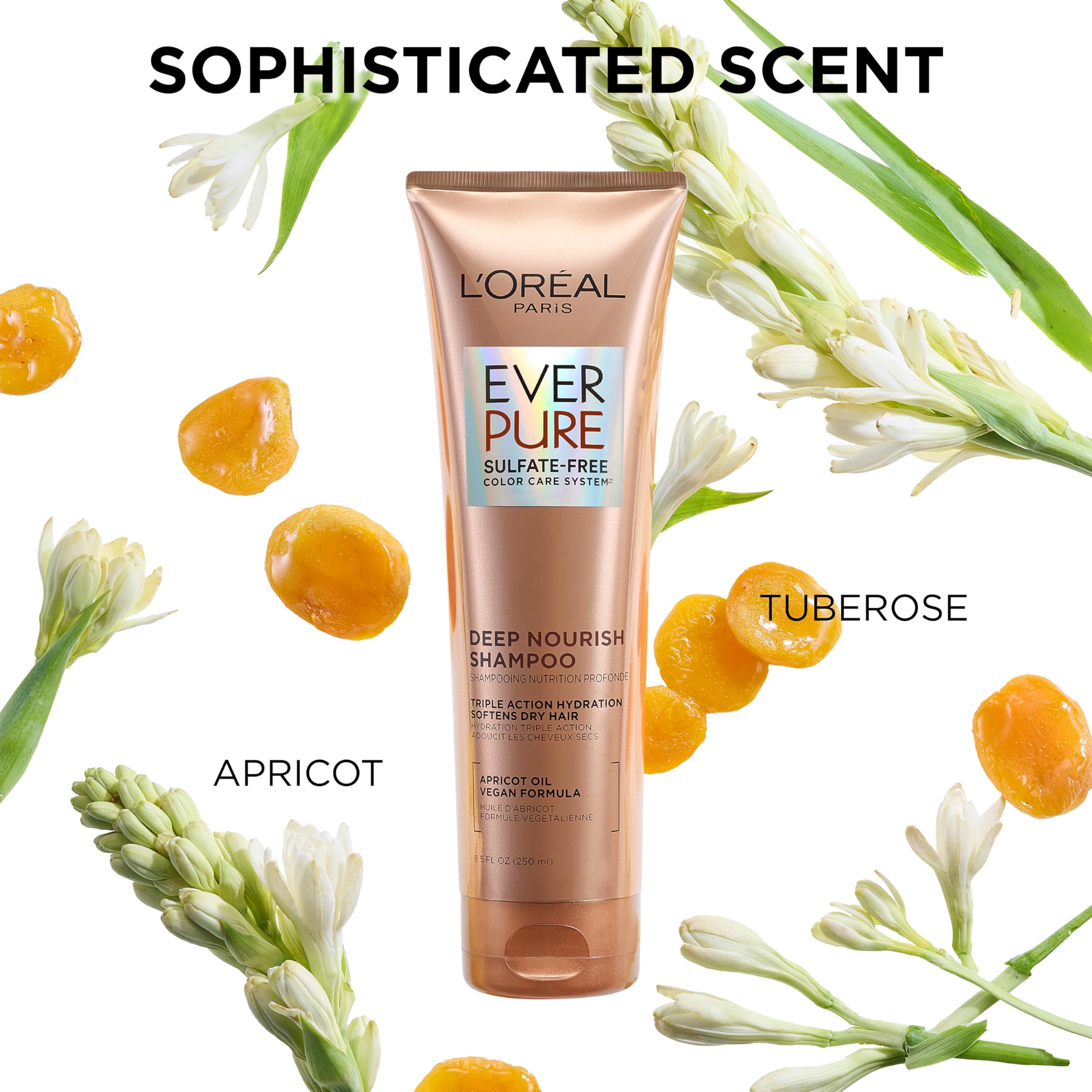 L'Oreal Paris EverPure Deep Nourish Sulfate Free Shampoo & Conditioner for Dry & Color-Treated Hair