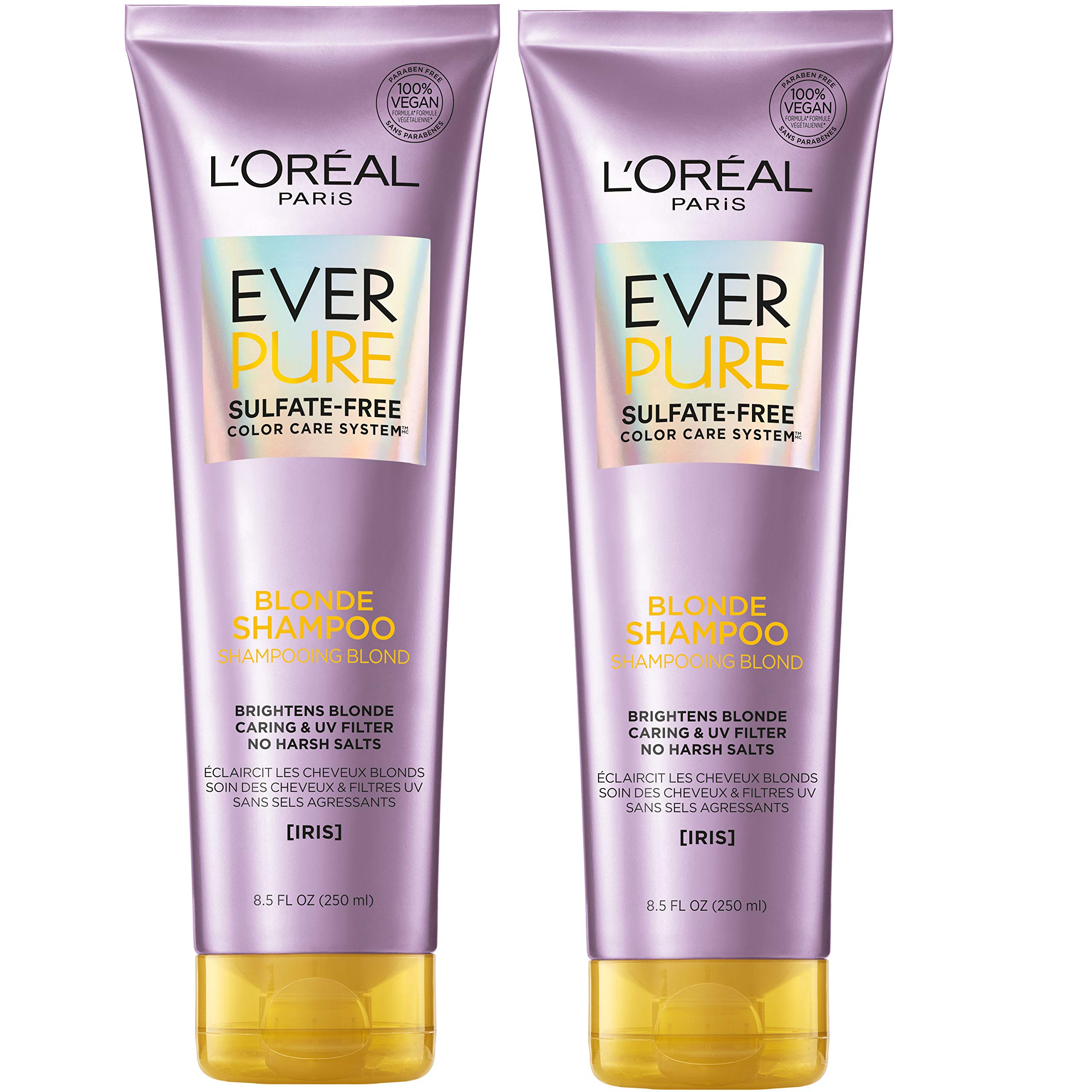 L'Oreal Paris EverPure Blonde Sulfate-Free Shampoo – Neutralizes Brass & Balances Blonde Hair | 2 x 8.5 oz