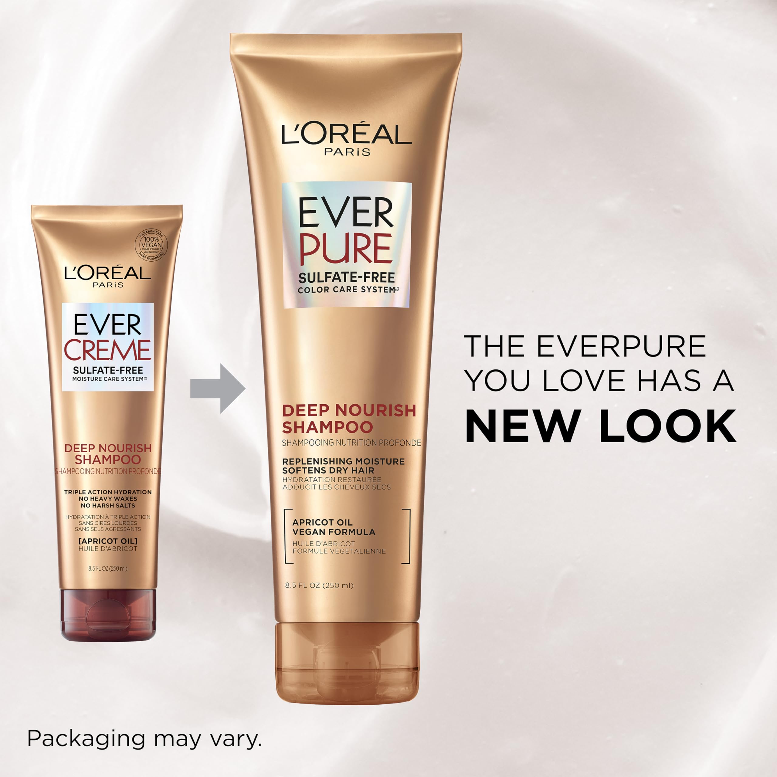 L'Oreal Paris EverPure Deep Nourish Sulfate Free Shampoo & Conditioner for Dry & Color-Treated Hair