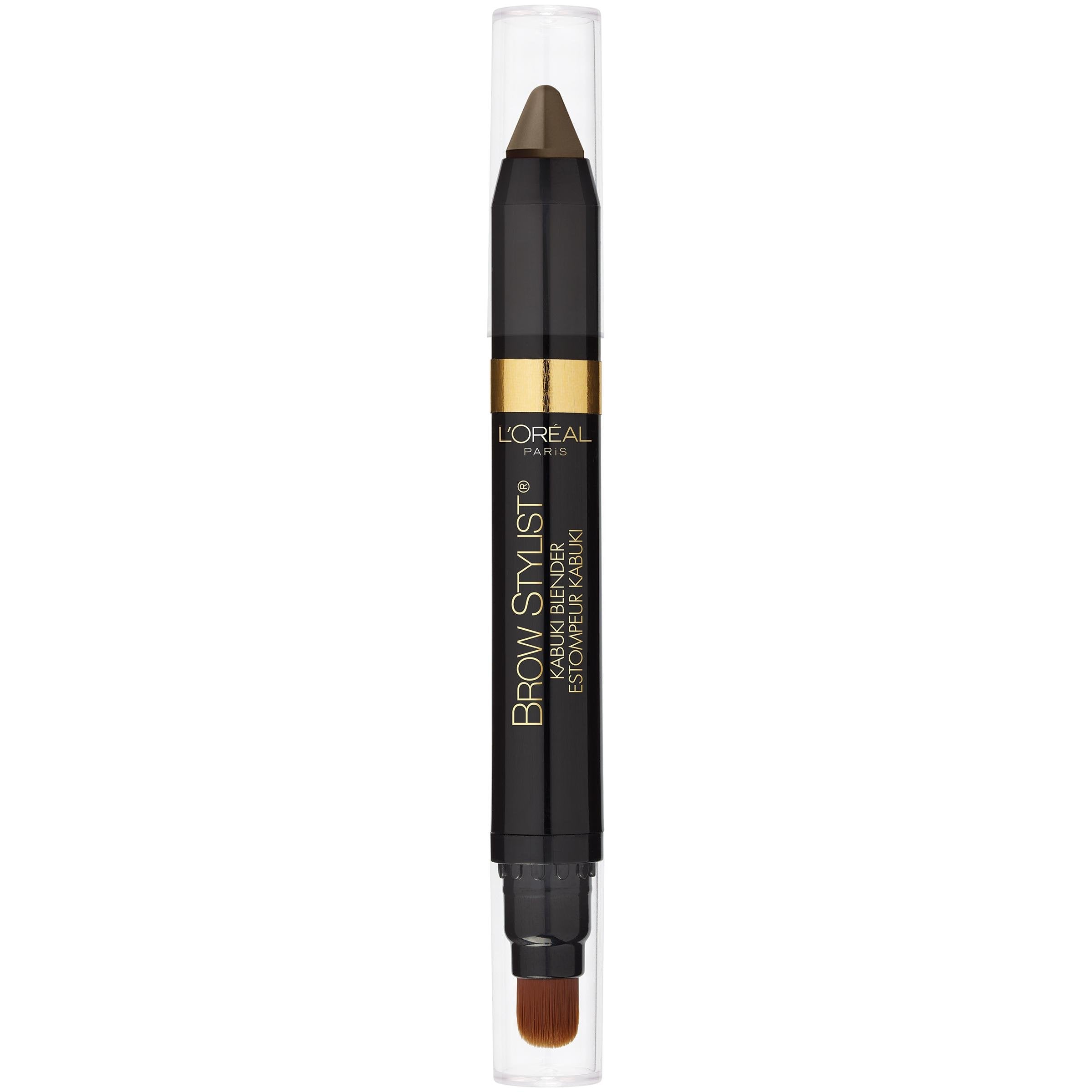L'Oreal Paris Brow Stylist Kabuki Blender Brow Crayon, Blonde, 0.05 oz
