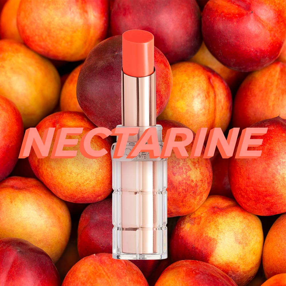 L'Oréal Paris Colour Riche Plump and Shine Lipstick – Nectarine Plump, Glossy Finish, All-Day Moisture