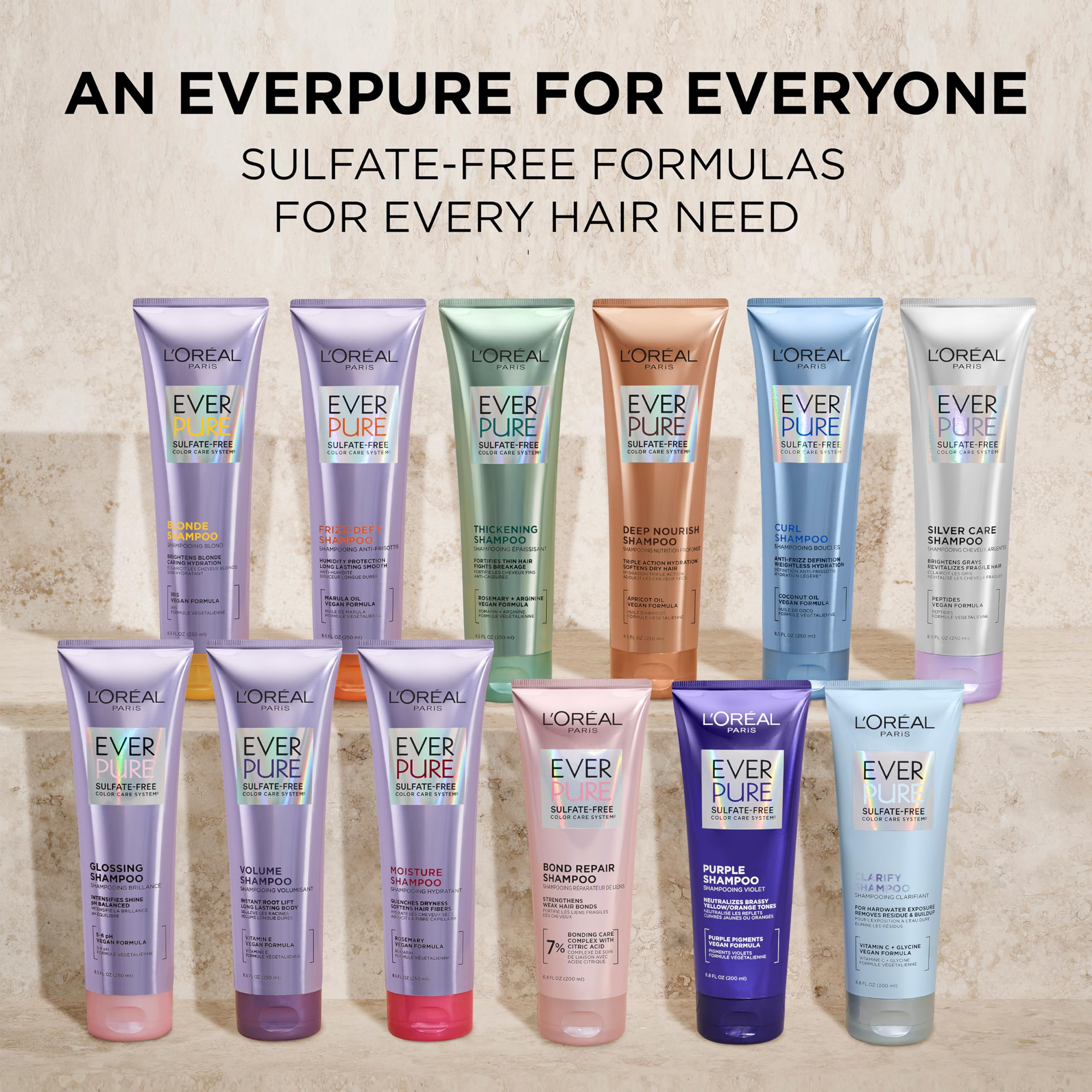 L'Oreal Paris EverPure Deep Nourish Sulfate Free Shampoo & Conditioner for Dry & Color-Treated Hair