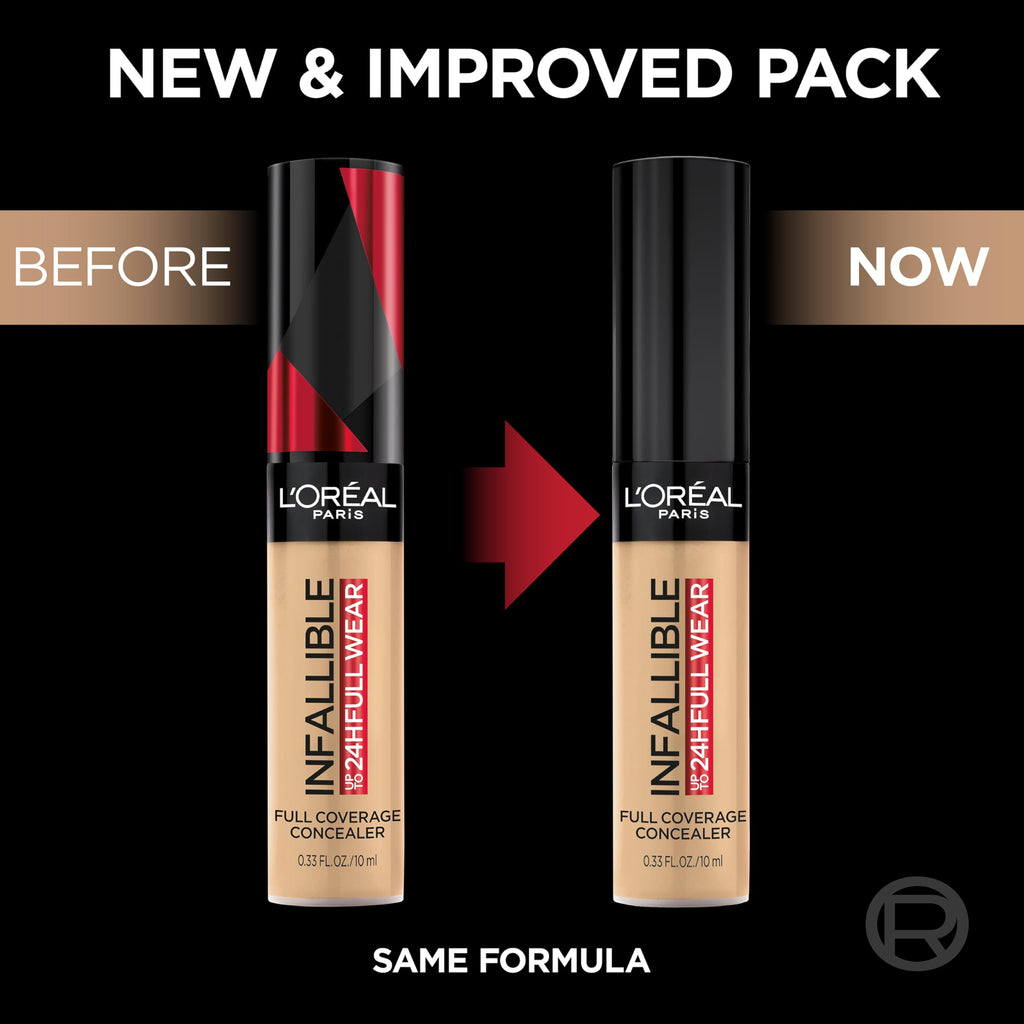 L'Oreal Paris Infallible Full Wear Waterproof Matte Concealer - Vanilla | 24-Hour Full Coverage