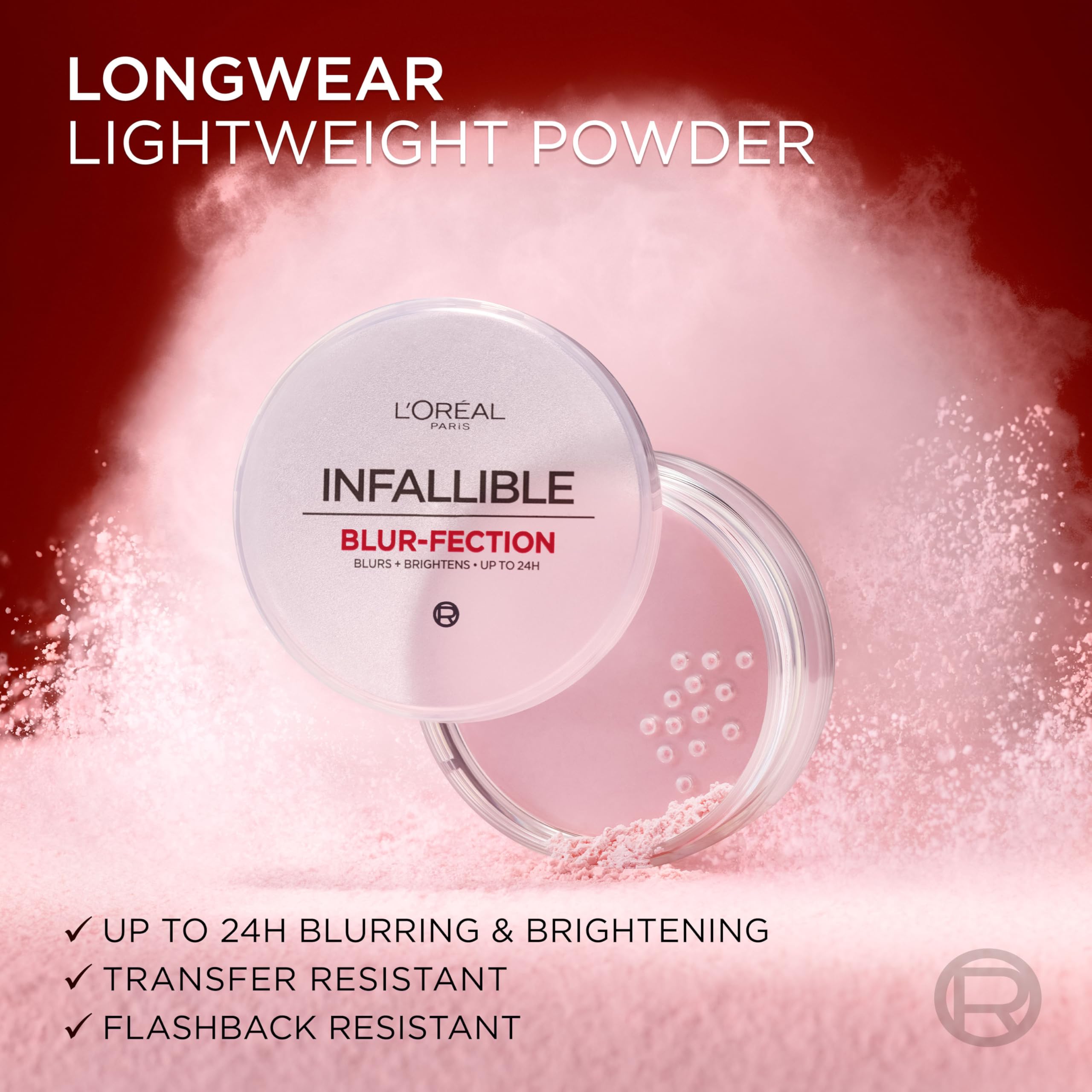 L'Oreal Paris Infallible Blur-fection Loose Setting Powder — 24H Wear, Translucent Medium Deep | 1 Kit