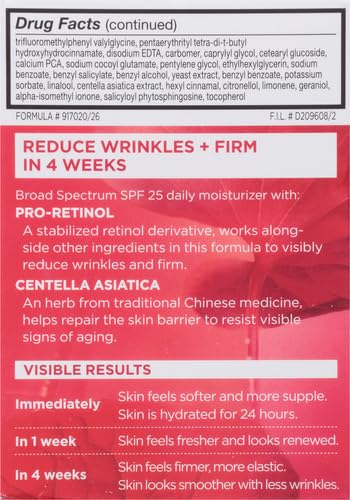 L'Oreal Paris Revitalift SPF 25 Day Moisturizer – Pro-Retinol + Centella