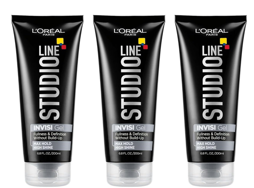 L'Oreal Paris Studio Line INVISI Gel – Strong Hold, 6.80 oz (Packs of 3)