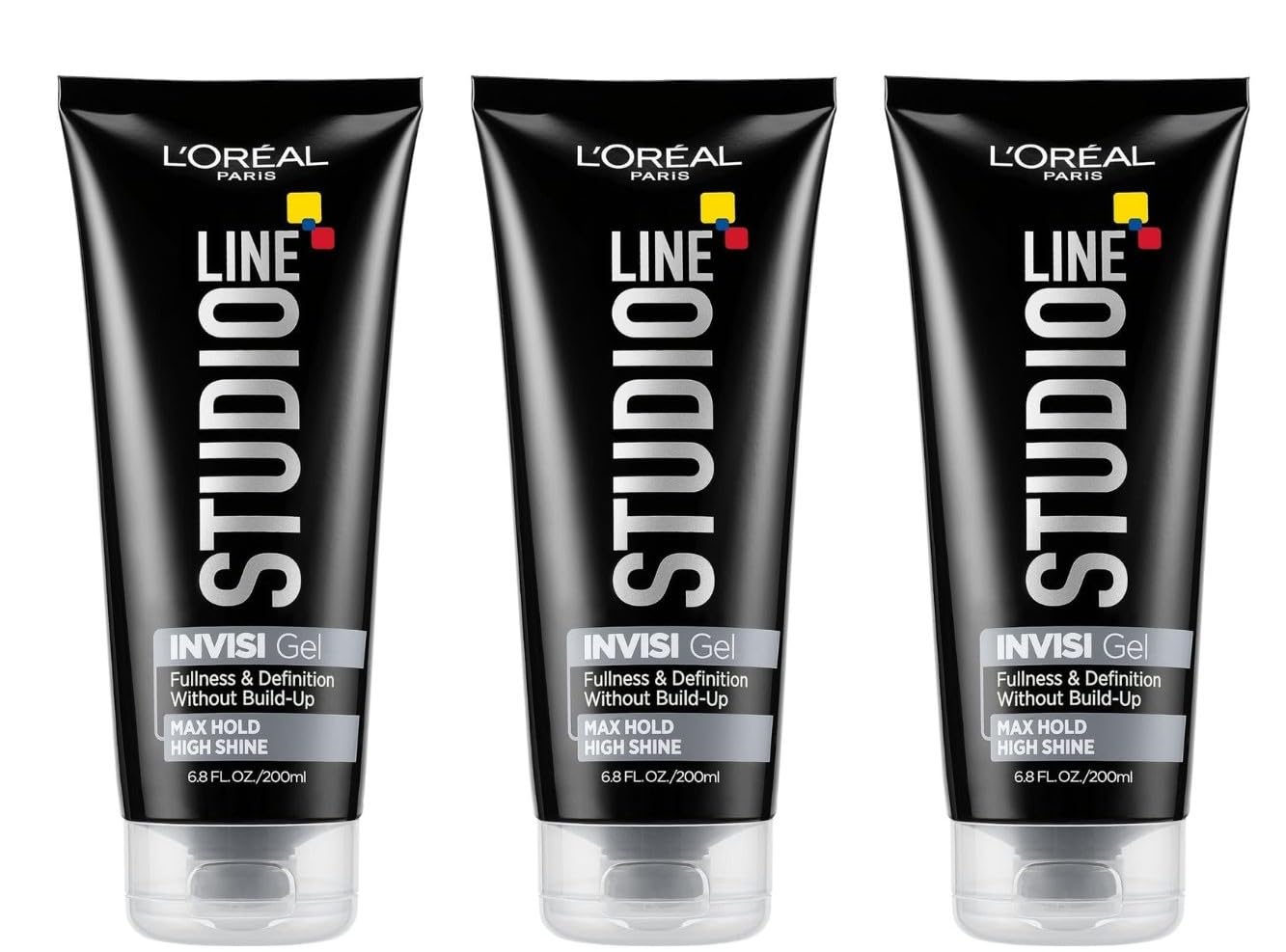 L'Oreal Paris Studio Line INVISI Gel – Strong Hold, 6.80 oz (Packs of 3)