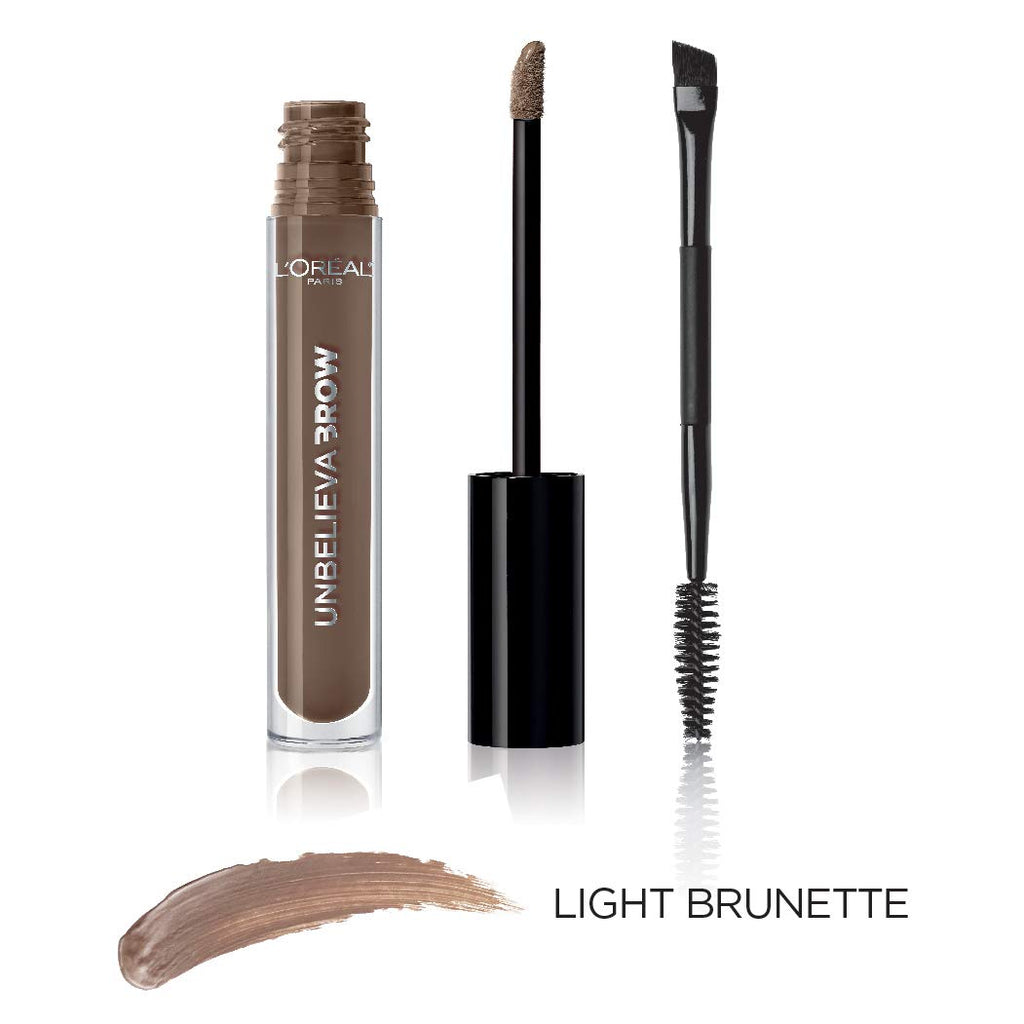 L'Oreal Paris Unbelieva-Brow Longwear Waterproof Tinted Brow Gel – Light Brunette (0.15 oz)