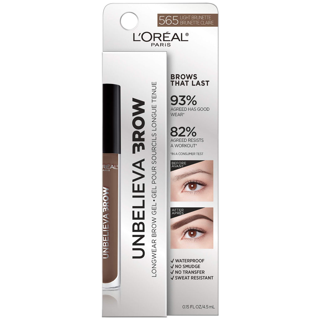 L'Oreal Paris Unbelieva-Brow Longwear Waterproof Tinted Brow Gel – Light Brunette (0.15 oz)
