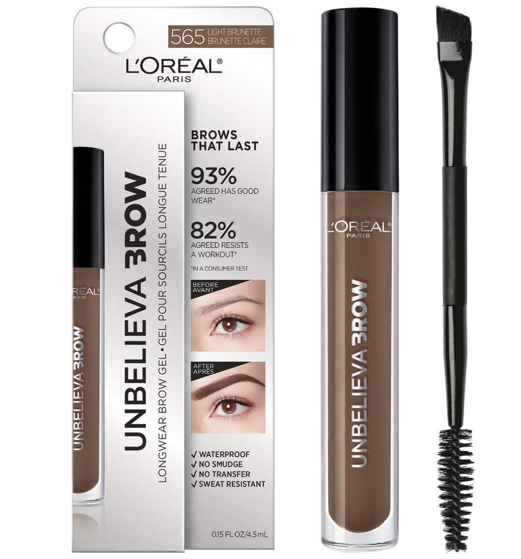 L'Oreal Paris Unbelieva-Brow Longwear Waterproof Tinted Brow Gel – Light Brunette (0.15 oz)