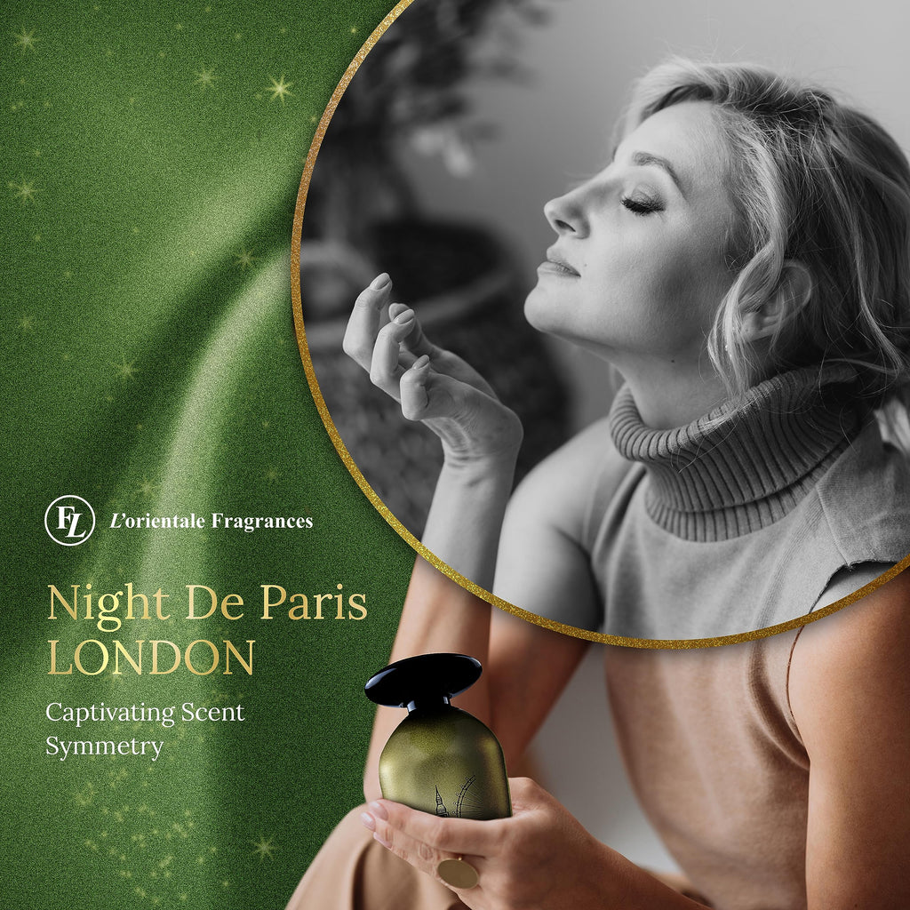 LOrientale Fragrances Night De Paris London – Oil-Based Amber Spicy EDP (100ml)