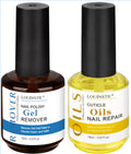 LOUINSTIC Gel Nail Remover & Cuticle Oil Kit – Quick 2–5 Min Gel Polish Removal, No Foil, Low Odor