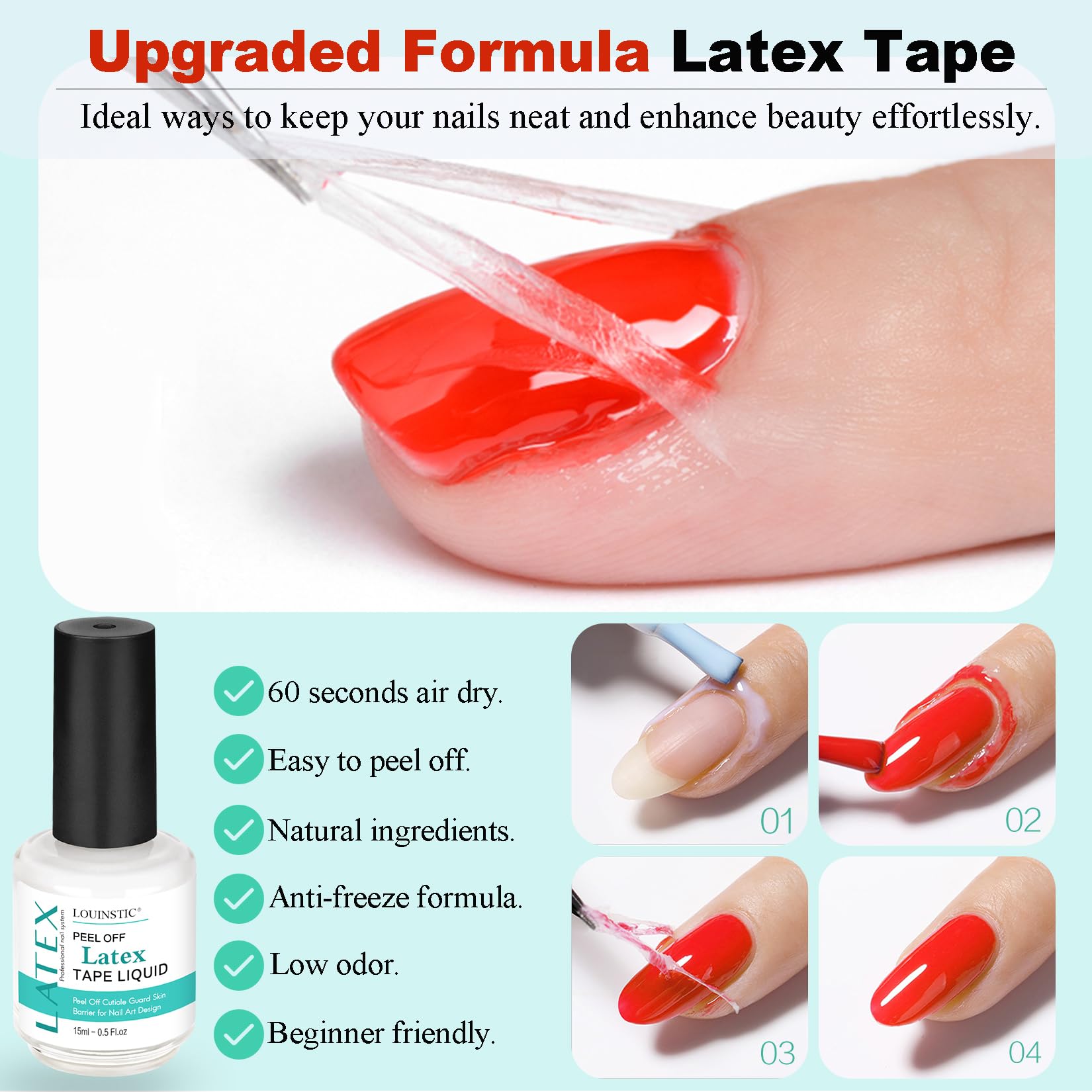 LOUINSTIC Gel Nail Polish Remover Kit — Quick, Acetone-Free Removal in 2–5 Minutes