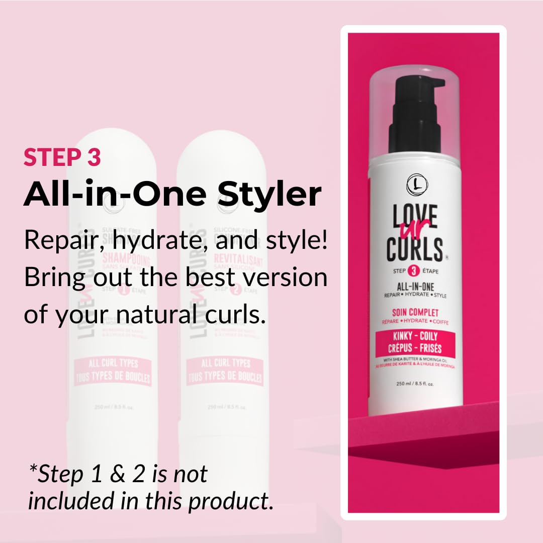 Love Ur Curls Kinky-Coily All-in-One Curl Cream Styler – Define, Hydrate & Style (250mL)