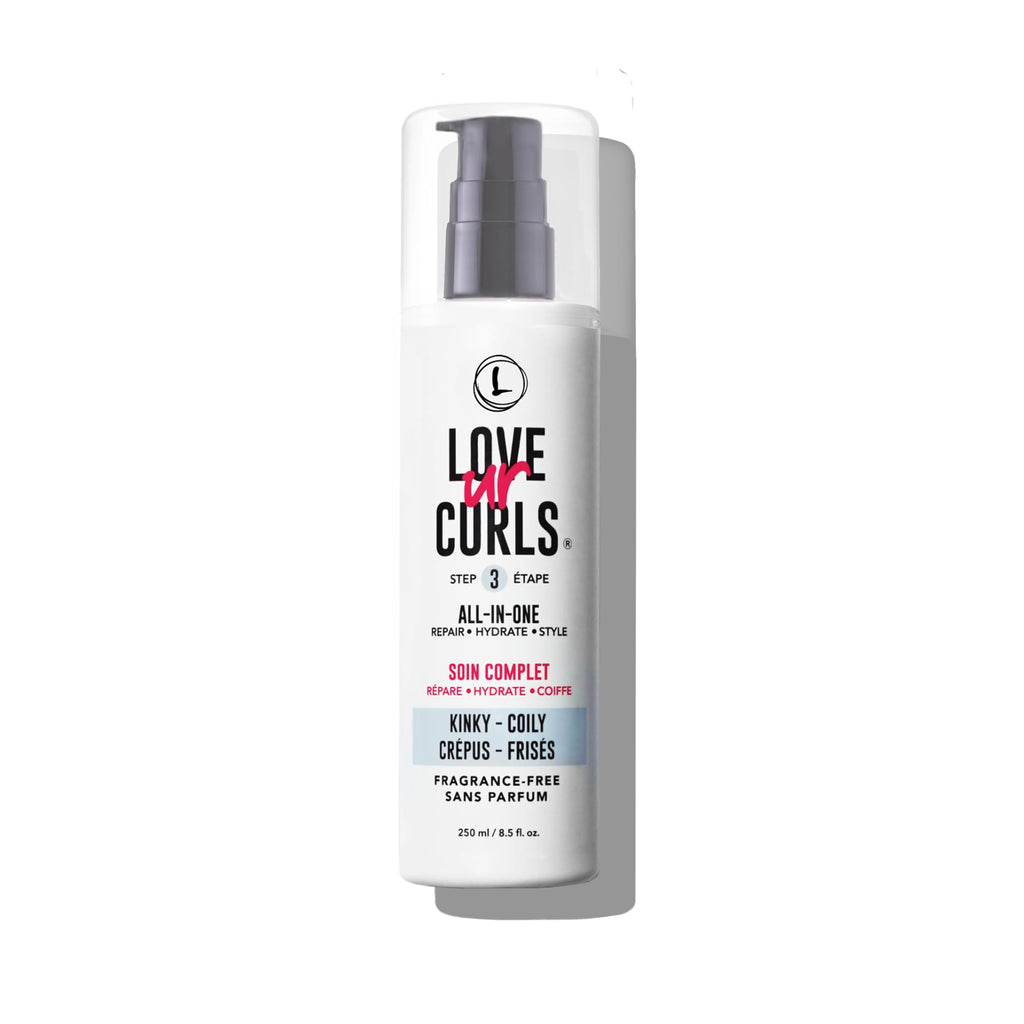 Love Ur Curls Fragrance-Free All-in-One Curl Cream Styler for Kinky Coily Hair, 250mL