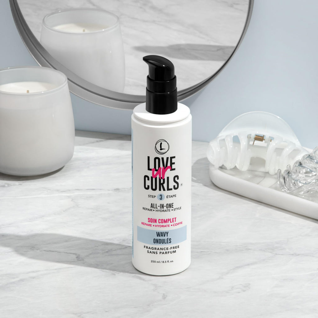 Love Ur Curls Fragrance-Free All-in-One Curl Styler for Wavy Hair – Define, Hydrate & Repair (250 mL)