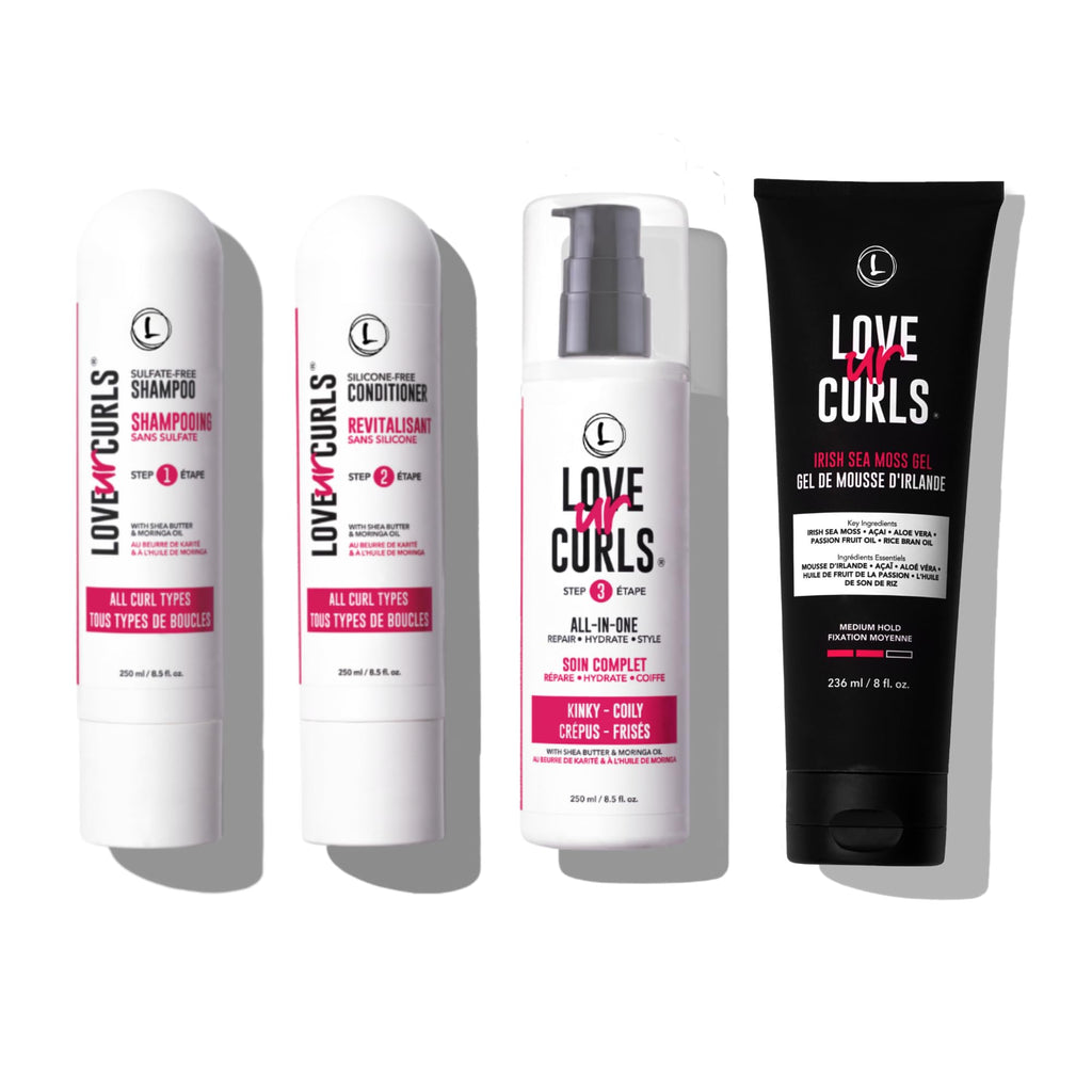 Love Ur Curls: Curl-Defining Shampoo, Conditioner, Styler & Sea Moss Gel