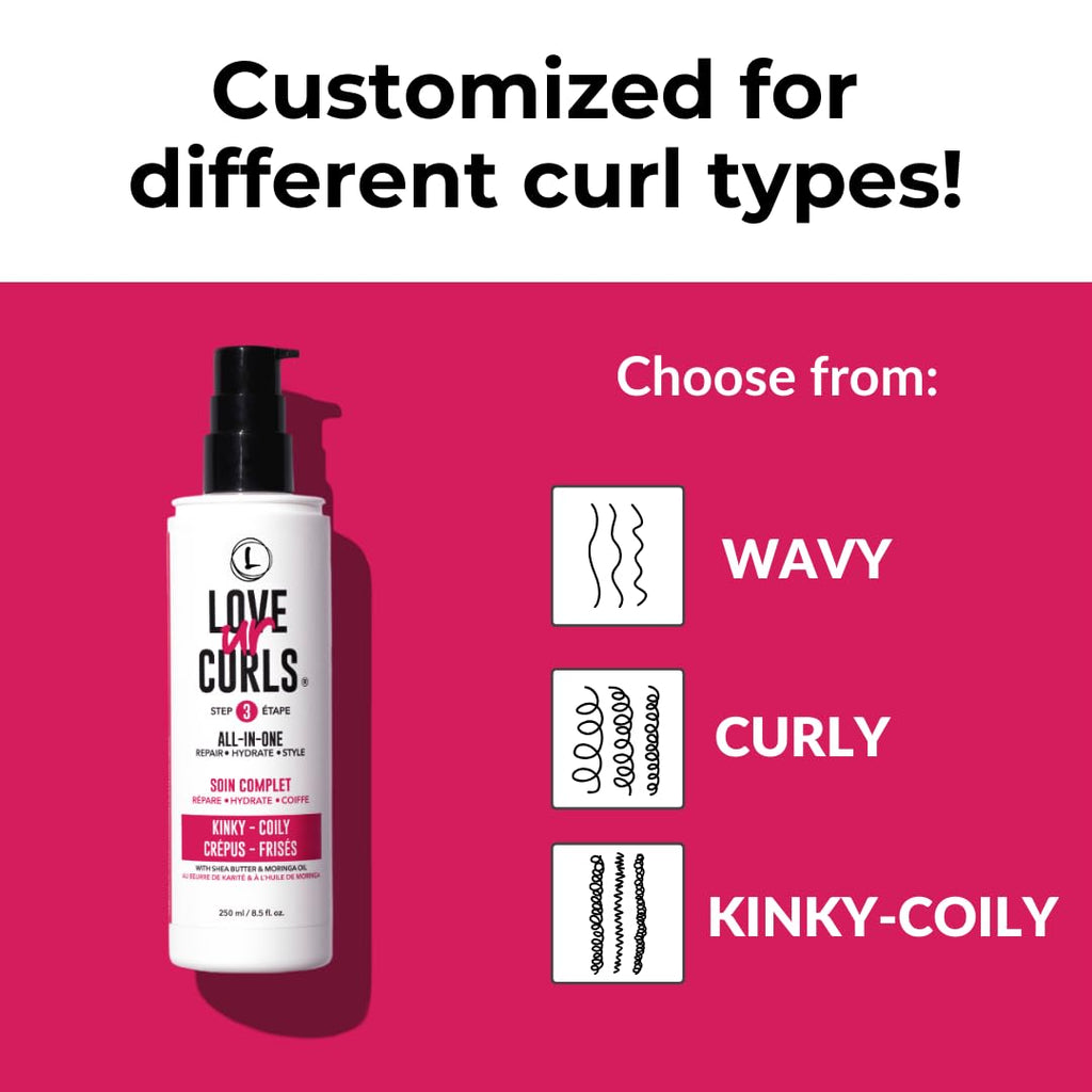 Love Ur Curls Kinky-Coily All-in-One Curl Cream Styler – Define, Hydrate & Style (250mL)