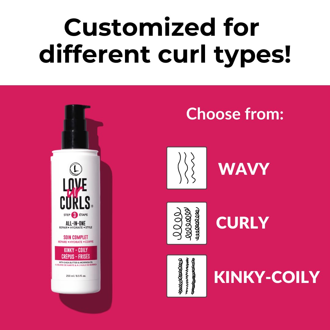 Love Ur Curls Kinky-Coily All-in-One Curl Cream Styler – Define, Hydrate & Style (250mL)