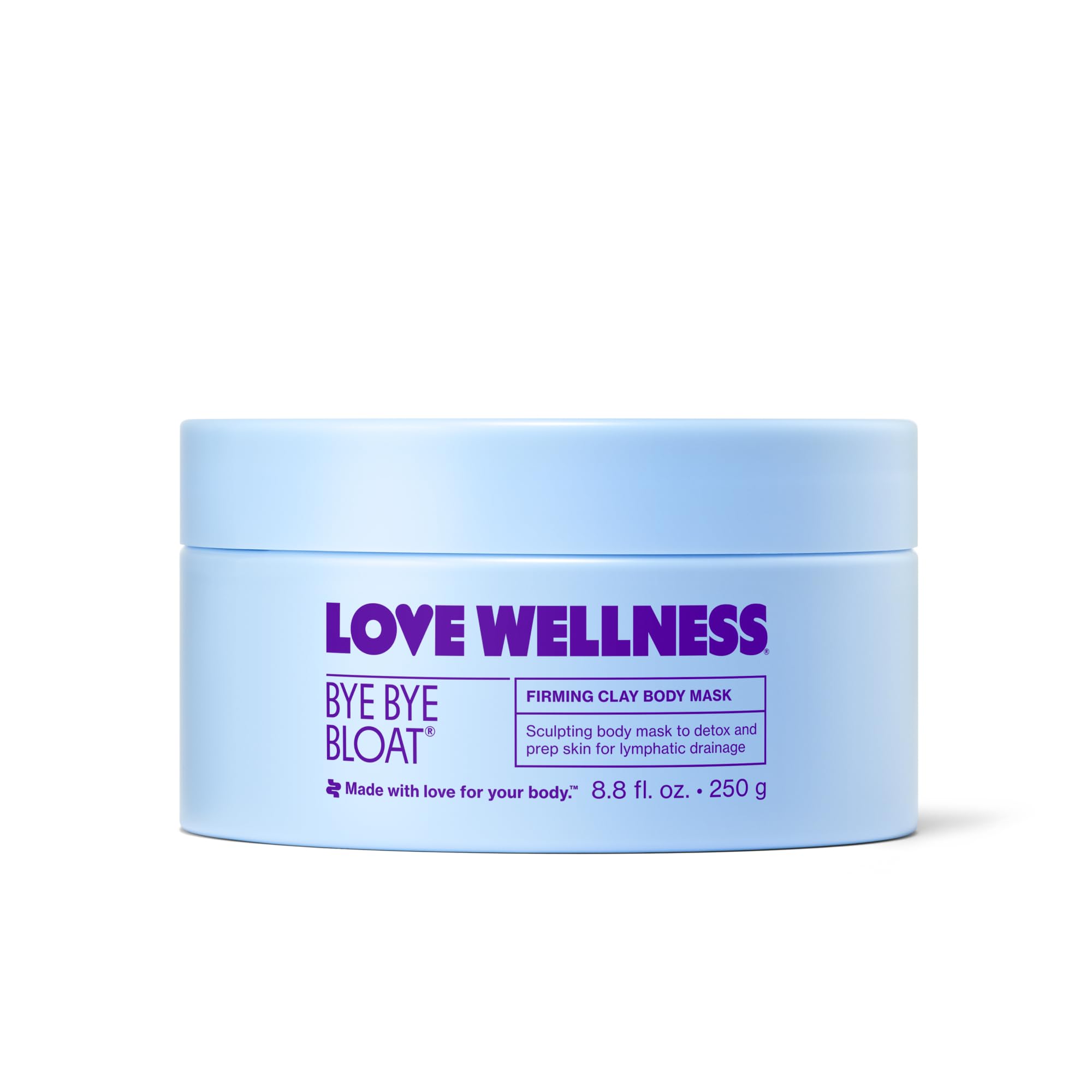 Love Wellness Bye Bye Bloat Firming Clay Body Mask – Lymphatic Hydration 250g