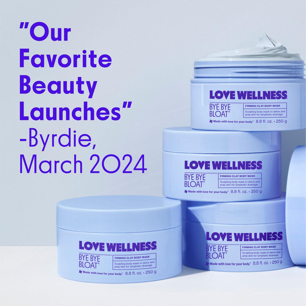 Love Wellness Bye Bye Bloat Firming Clay Body Mask – Lymphatic Hydration 250g