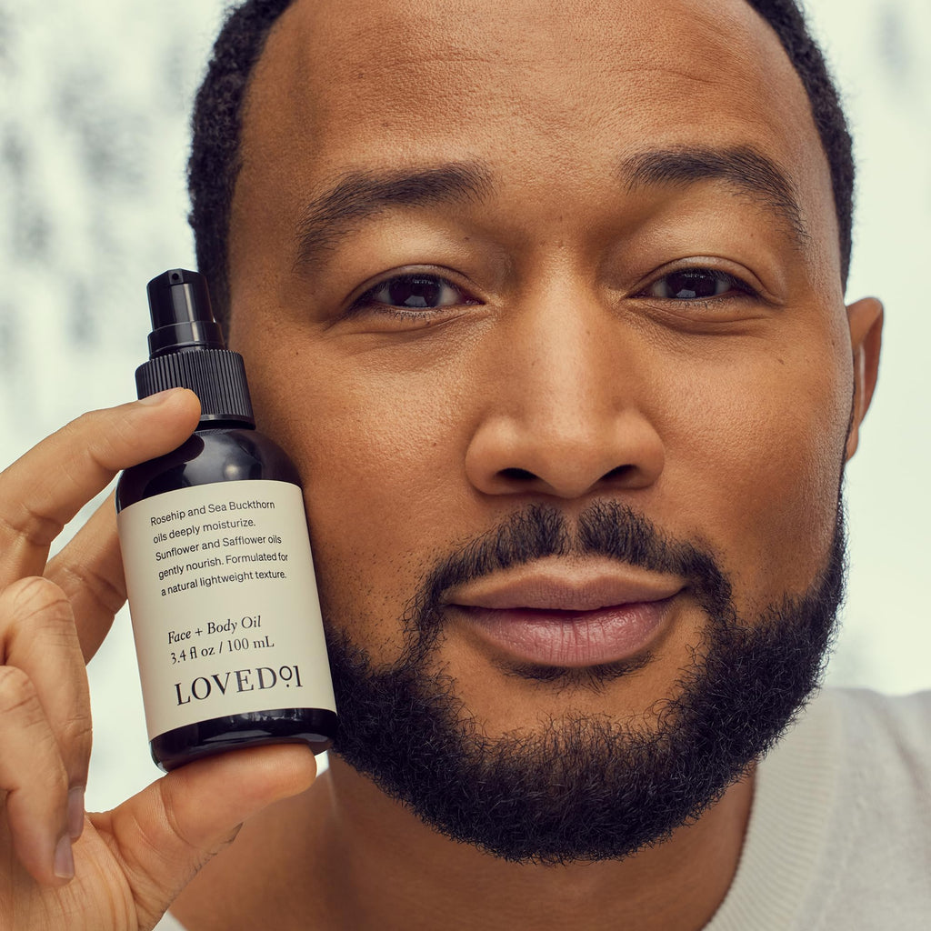 Loved01 Face & Body Oil | John Legend Skincare – Lightweight Hydration, 2-Pack (3.4 oz each)