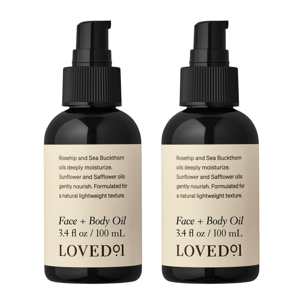 Loved01 Face & Body Oil | John Legend Skincare – Lightweight Hydration, 2-Pack (3.4 oz each)