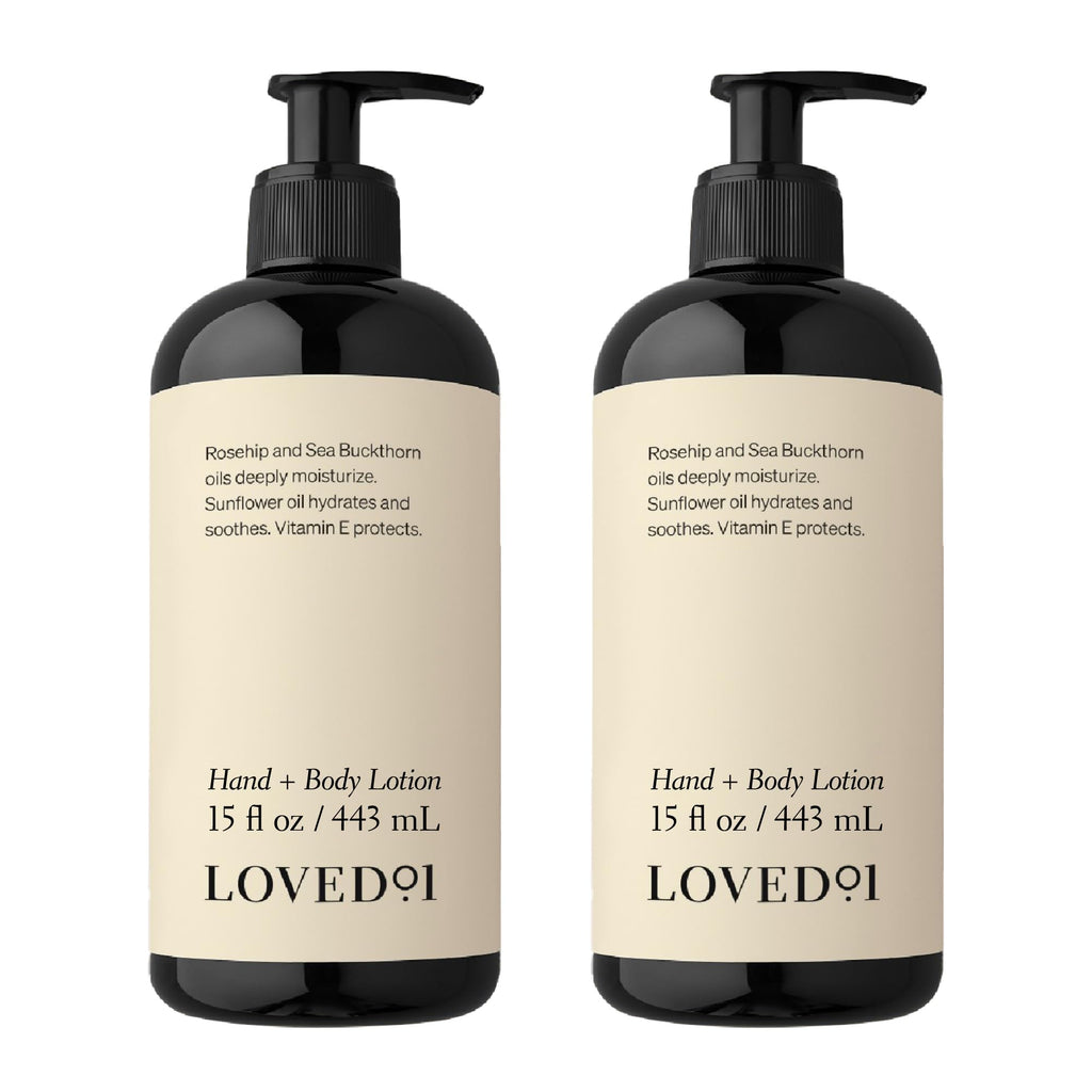 Loved01 Hand & Body Lotion – Fragrance-Free Daily Moisturizer (2-Pack, 15 oz) | John Legend Skincare