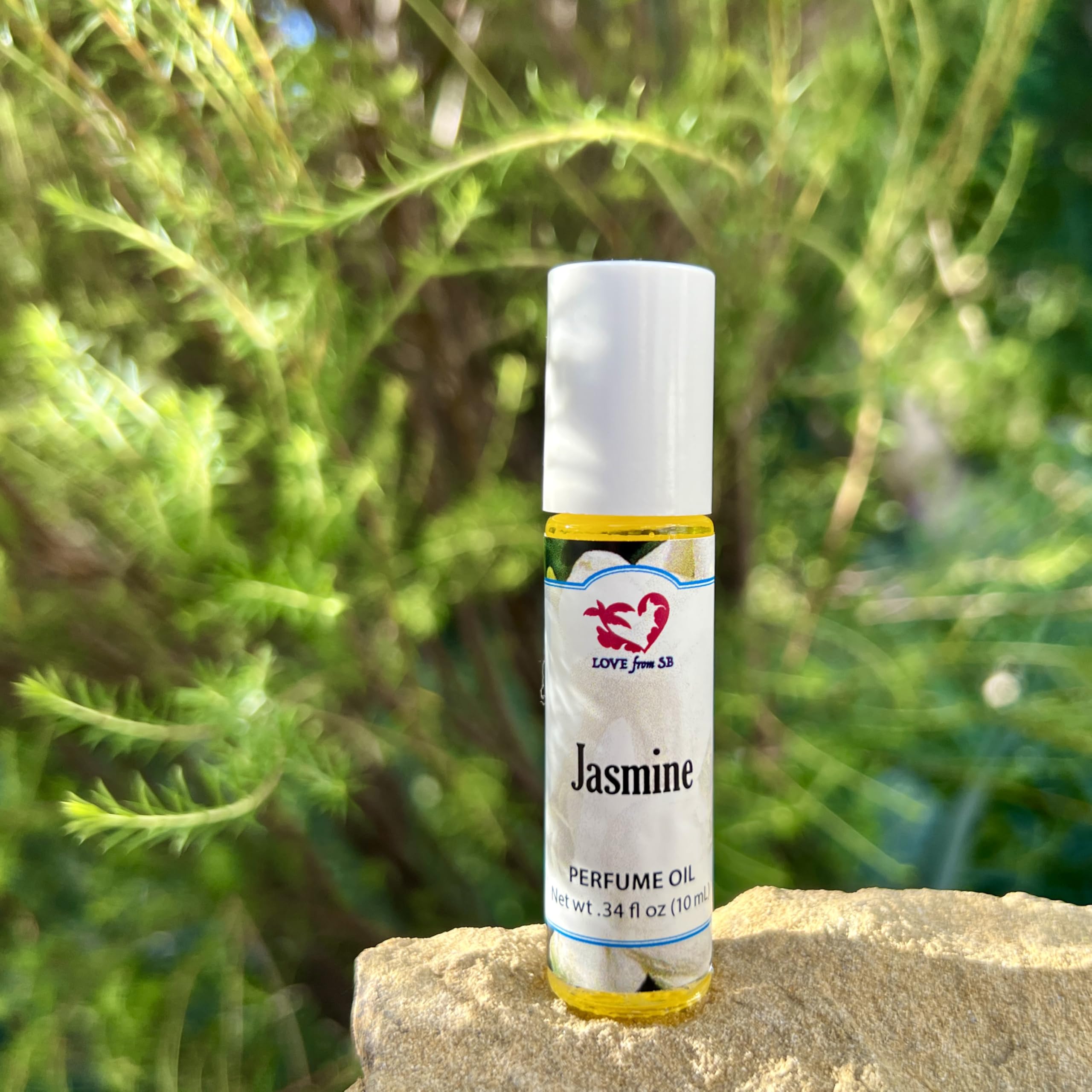 Love from Santa Barbara Jasmine Perfume Oil Roll-On – 0.03 oz / 10 ml | Organic Jojoba