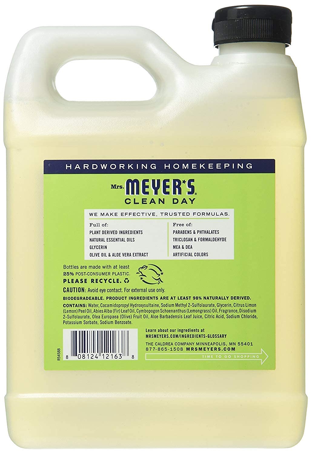 Lovely Annie Liquid Hand Soap Refill – Lemon Verbena, Cruelty-Free & Biodegradable 33oz (Pack of 2)